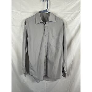 Alexandre London Gray Long Sleeve Button Down dress shirt mens size XL